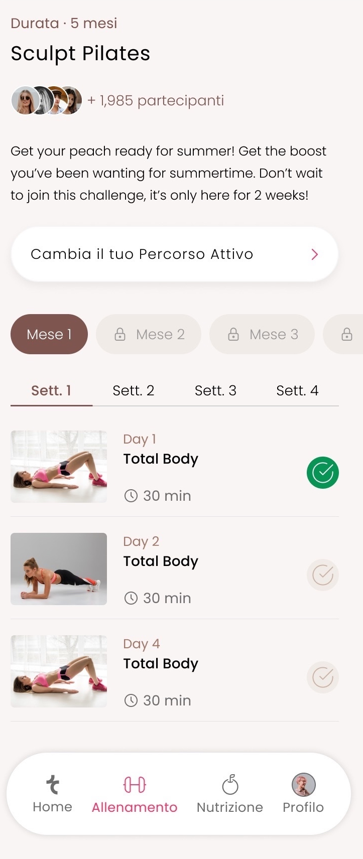 Traininpink workout and fitness app